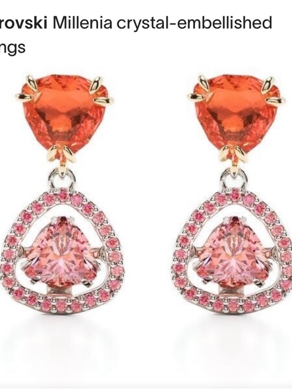 Swarovski Millenia Drop earrings, worn once